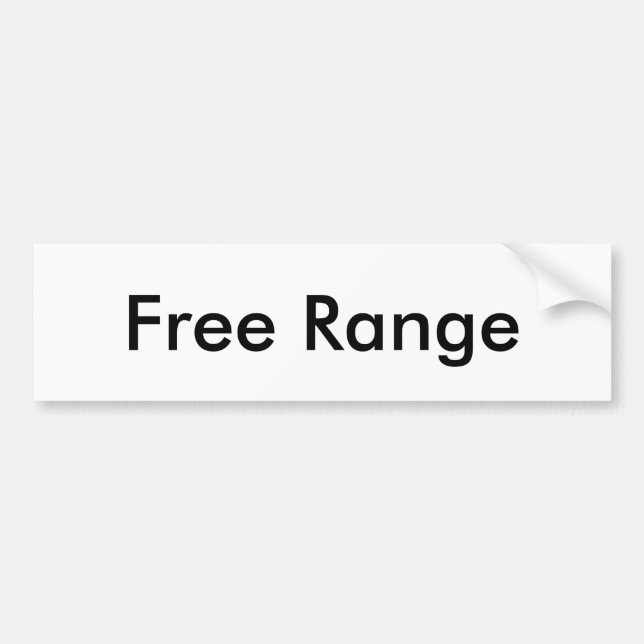 Free Range Bumper Sticker (Front)