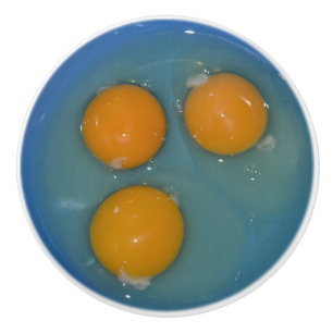 Free Range Chicken Eggs Ceramic Knob