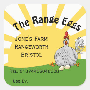 free range egg box Label farm shop