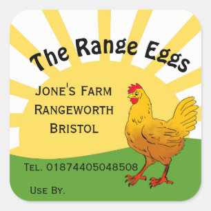 free range egg box Label farm shop