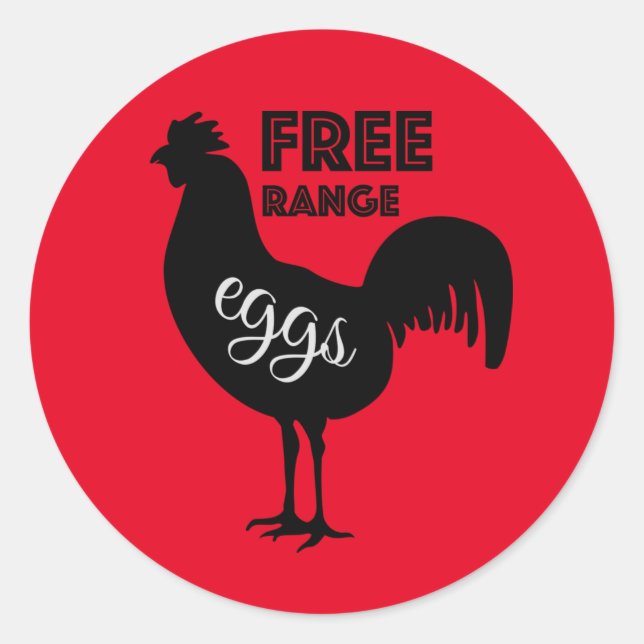 Free Range Eggs Classic Round Sticker (Front)