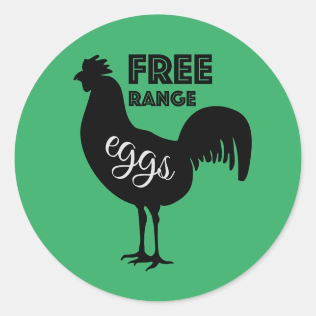 Free Range Eggs Classic Round Sticker (Front)