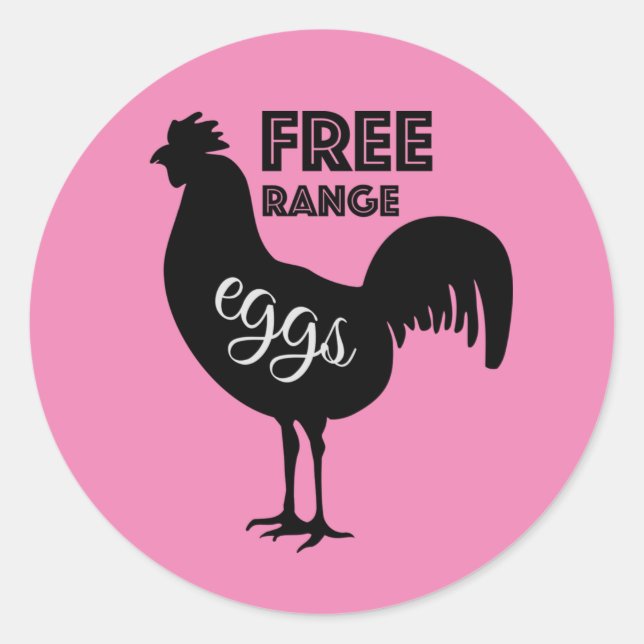 Free Range Eggs Classic Round Sticker (Front)
