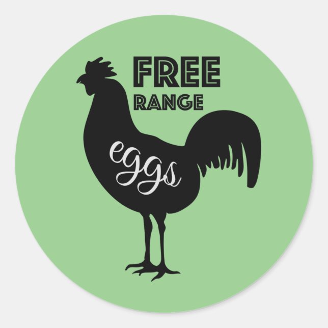 Free Range Eggs Classic Round Sticker (Front)