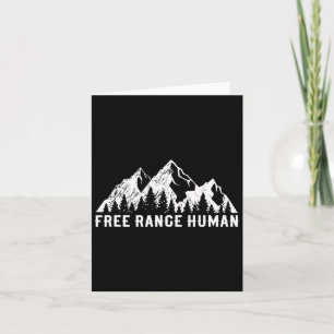 Free Range Human Road Trip Camping Hiking Outdoors Card