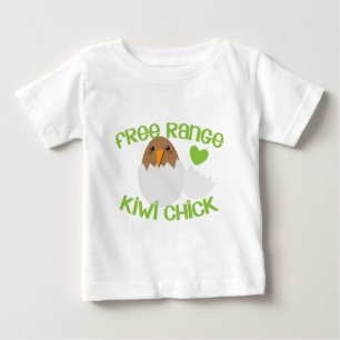 Free Range KIWI chick New Zealand Baby T-Shirt