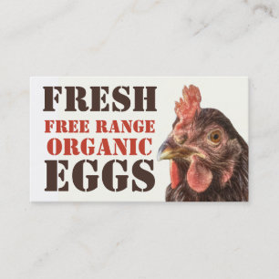 Free Range Organic Eggs - Layer Chicken Business Card