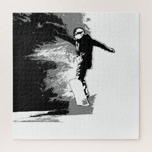 Free-riding- Snowboarder  Jigsaw Puzzle
