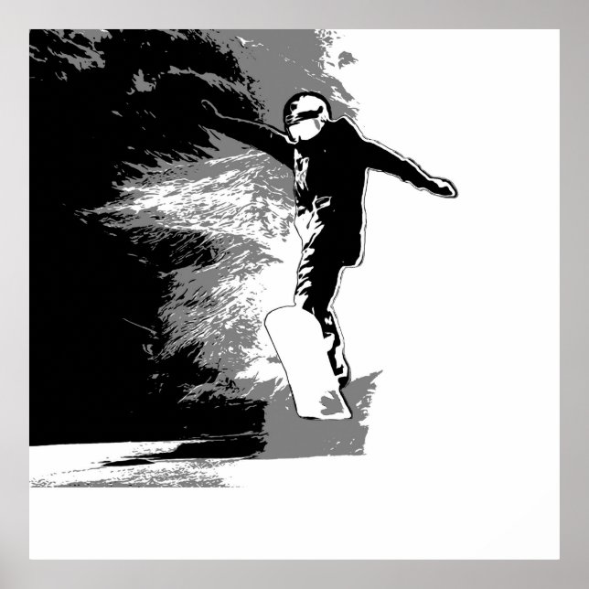 Free-riding- Snowboarder   Poster (Front)