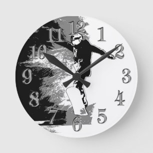 Free-riding - Snowboarder   Round Clock