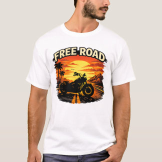 Free Road T-shirt for motorcycle bikers