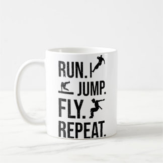 Free Runner Run Jump Fly Repeat Parkour Coffee Mug