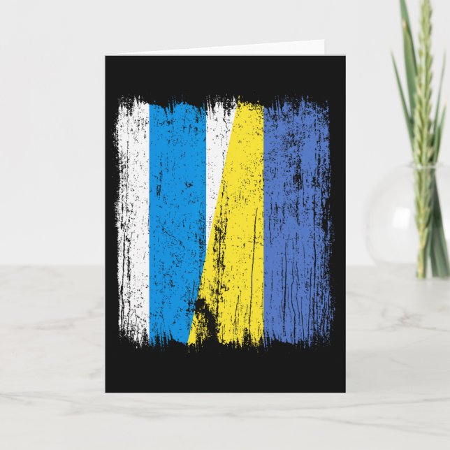 Free Russia Ukraine Half Flag Russian Opposition U Card (Front)