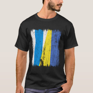 Free Russia Ukraine Half Flag Russian Opposition U T-Shirt
