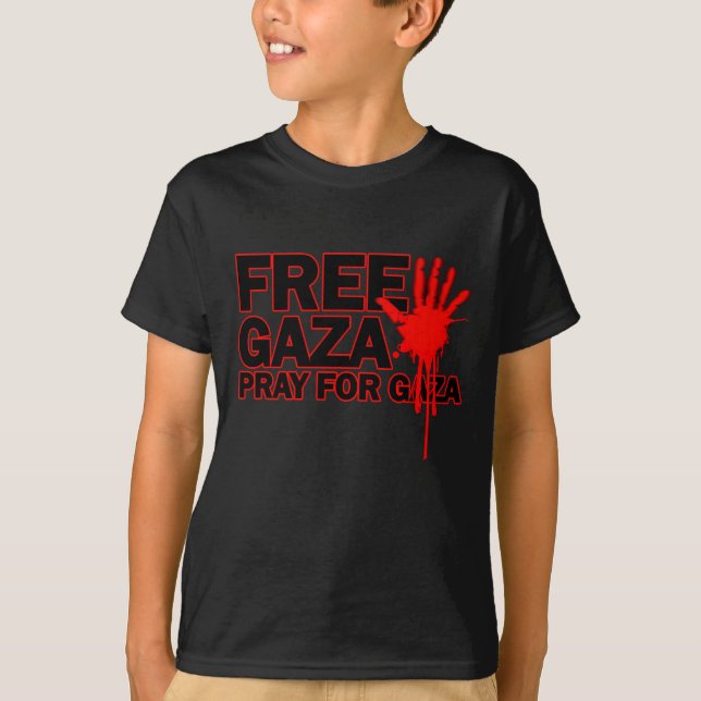 FREE SAFE GAZA PALESTINE H.png T-Shirt (Front)