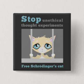 Free Schrodinger's Cat 15 Cm Square Badge