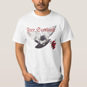 Free Scotland Map Flying Pigeon T-shirt