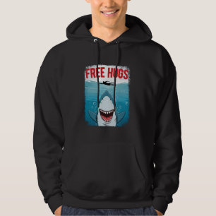 Free Shark Hugs Wildlife Ocean Animals Lover Hoodie