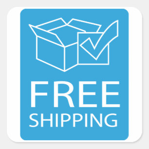 Free Shipping Sign Stickers