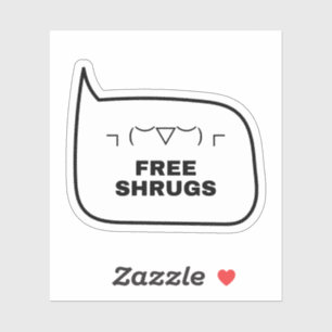 FREE SHRUGS Cute Funny Kaomoji Japanese Emoticons 