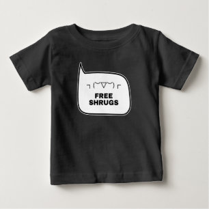 FREE SHRUGS Funny Kaomoji Japanese Emoticons Baby T-Shirt