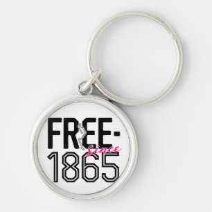 FREE Since 1865 Juneteenth Liberation Design Key Ring