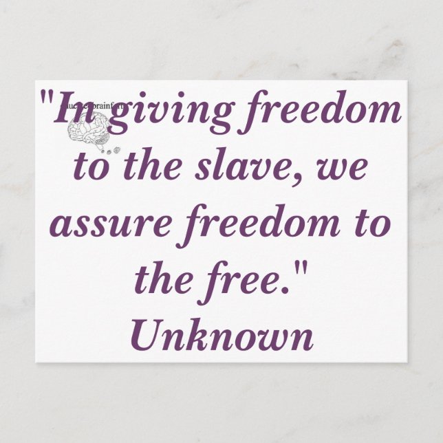Free Slaves Postcard (Front)