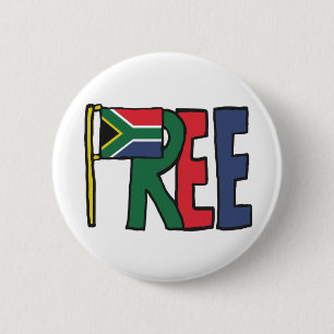 Free South Africa 6 Cm Round Badge
