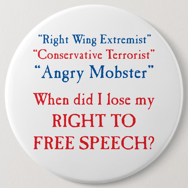 Free Speech?? 6 Cm Round Badge (Front)