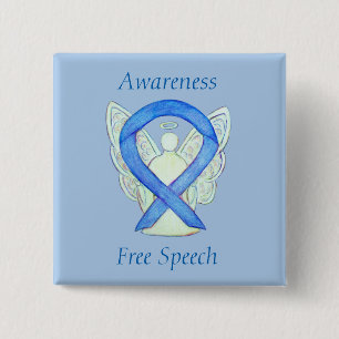 Free Speech Awareness Angel Ribbon Pin