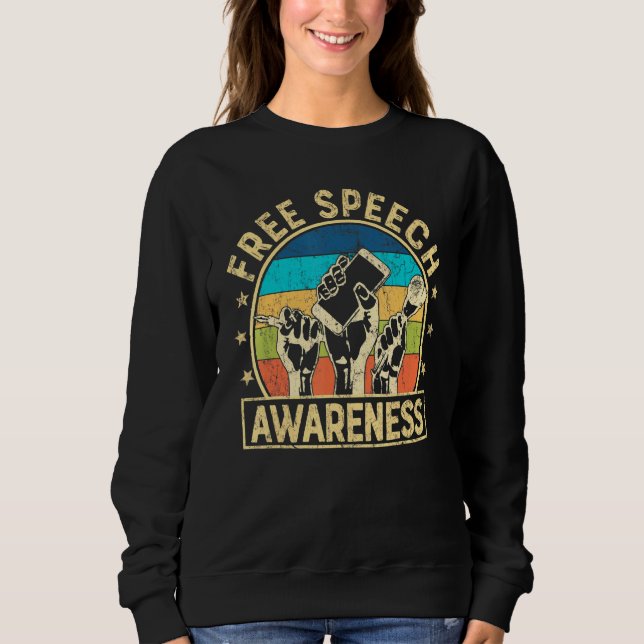 Free Speech Awareness In October Sweatshirt (Front)