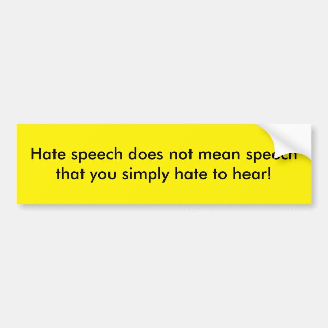 Free Speech bumper sticker (Front)