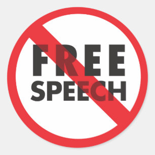 FREE SPEECH CLASSIC ROUND STICKER