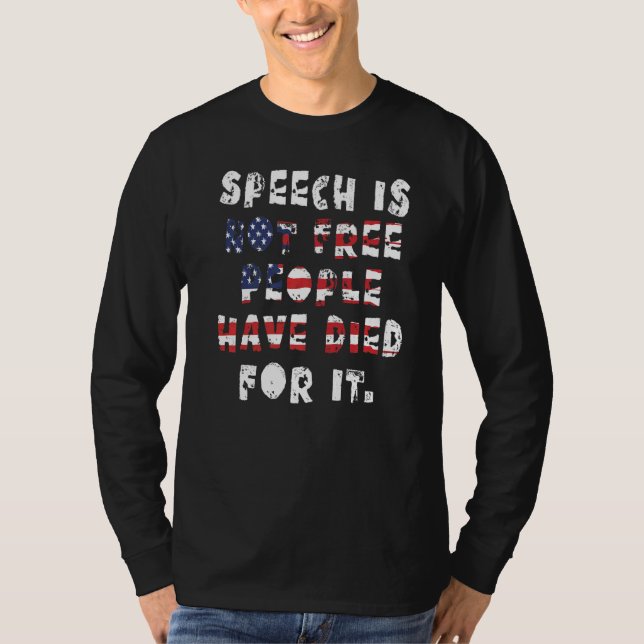 Free Speech First Amendment T-Shirt (Front)