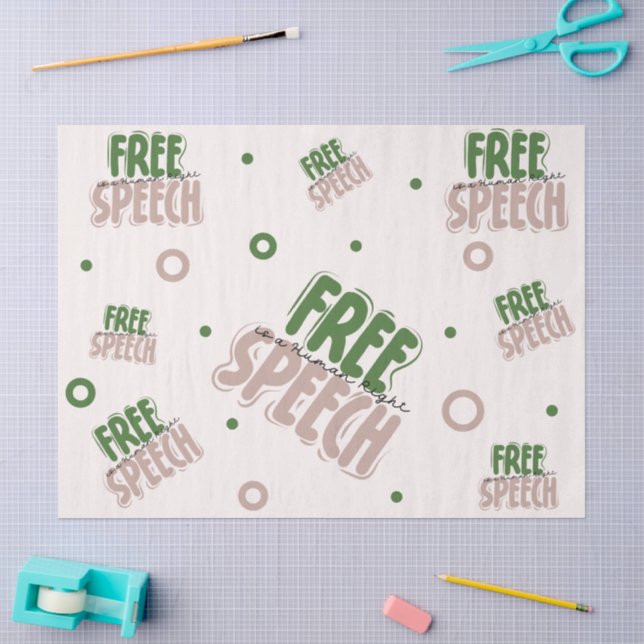 Free Speech Is a Human Right Tissue Paper (Craft)