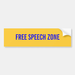 FREE SPEECH ZONE BUMPER STICKER