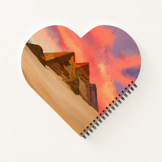Free Spiral Heart Pyramid Landscape egypt Notebook