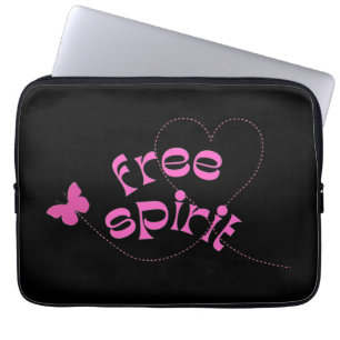Free Spirit and Butterflies Laptop Sleeve