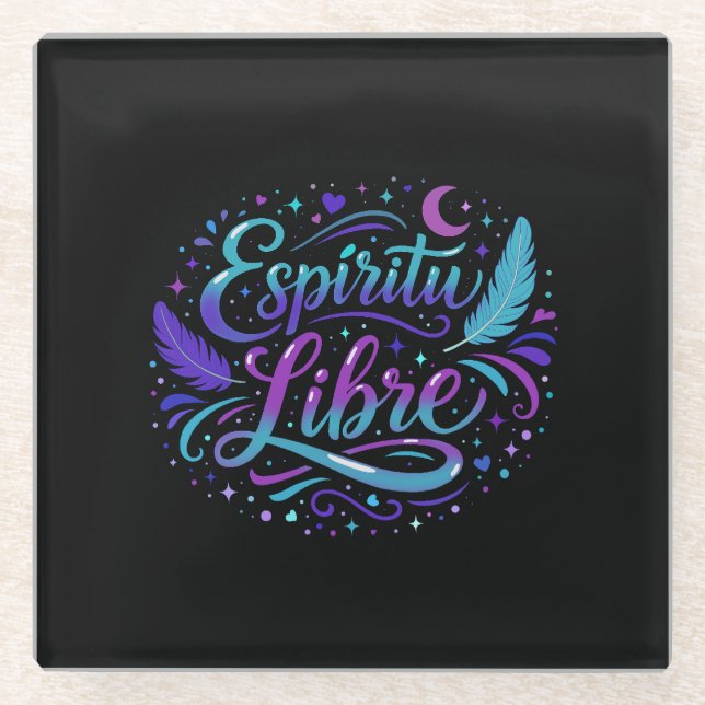 Free Spirit Glass Coaster (Front)