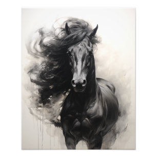 Free Spirit Horse Black and White Photo Print