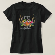 Free Spirit Modern Boho Chic Flowers Antlers 