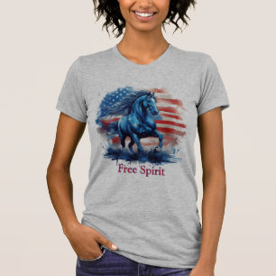 Free Spirit Patriotic Horse T-Shirt