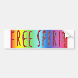 Free Spirit Rainbow Bumper Sticker