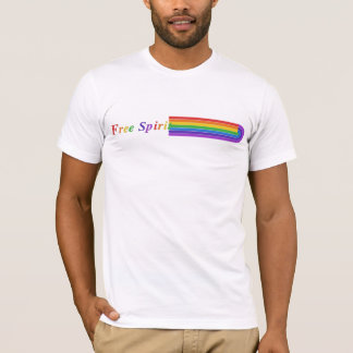 Free Spirit Rainbow Retro Stripe Graphic T-Shirt