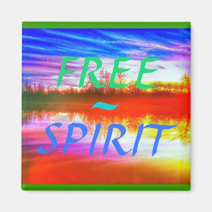 FREE SPIRIT SQUARE MAGNET