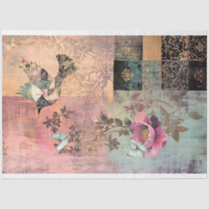 Free Spirit Vintage Patchwork Bird & Floral Tissue Paper