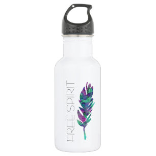 Free Spirit Watercolor Feather 532 Ml Water Bottle