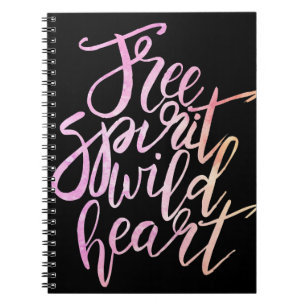 "Free Spirit, Wild Heart" Inspirational Notebook