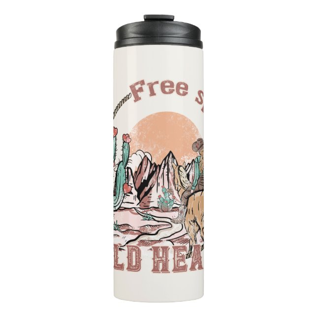 Free Spirit, Wild Heart Thermal Tumbler (Front)