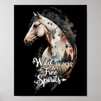 Free Spirits Horse Girl Equestrian Horses Horseck Poster